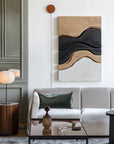Multicolor Layered Sculptural Abstract Painting - Contour Shift - Artwallpainting