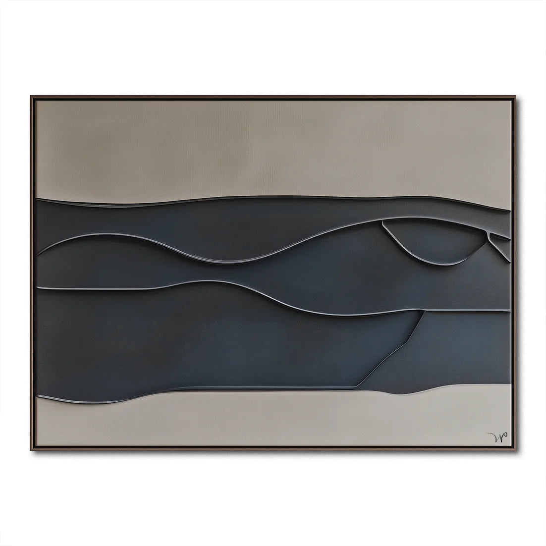 Multicolor Layered Sculptural Abstract Painting - Layers Of Silence - Artwallpainting