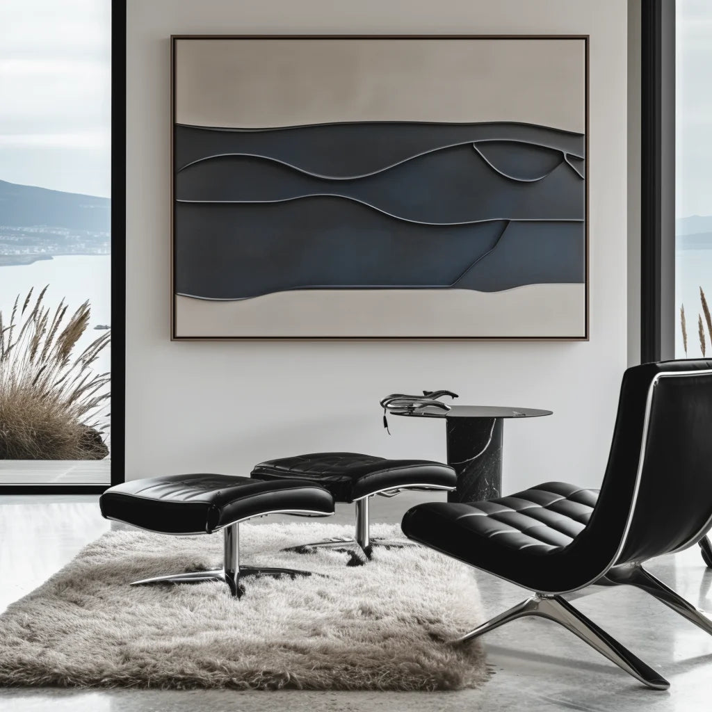 Multicolor Layered Sculptural Abstract Painting - Layers Of Silence - Artwallpainting