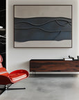 Multicolor Layered Sculptural Abstract Painting - Layers Of Silence - Artwallpainting