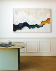 Multicolor Layered Terrain-Modern Abstract 3D Mountain Texture Wall Art - Artwallpainting