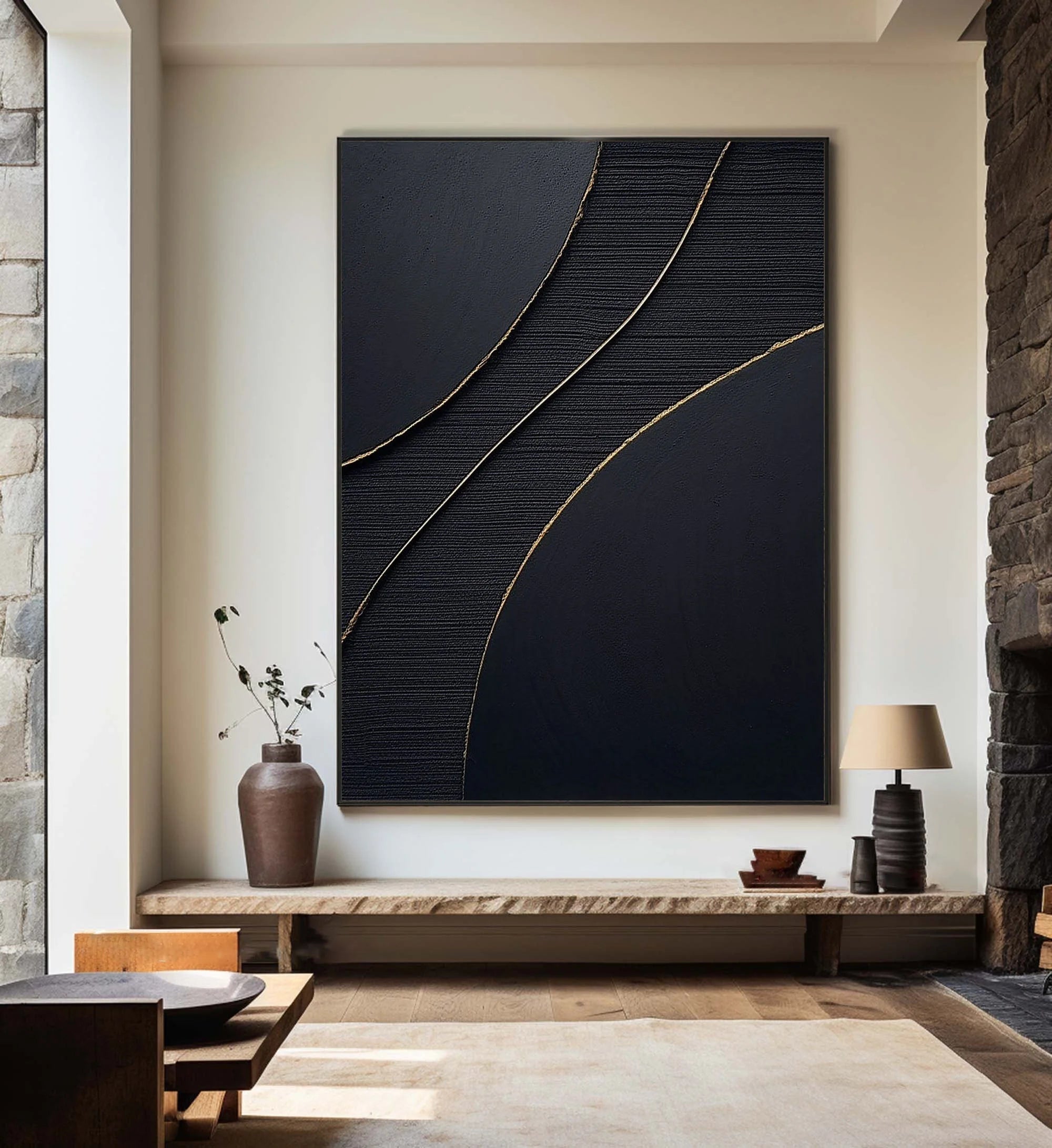 Multicolor Line Flow Canvas Painting For Home Decoration - Artwallpainting