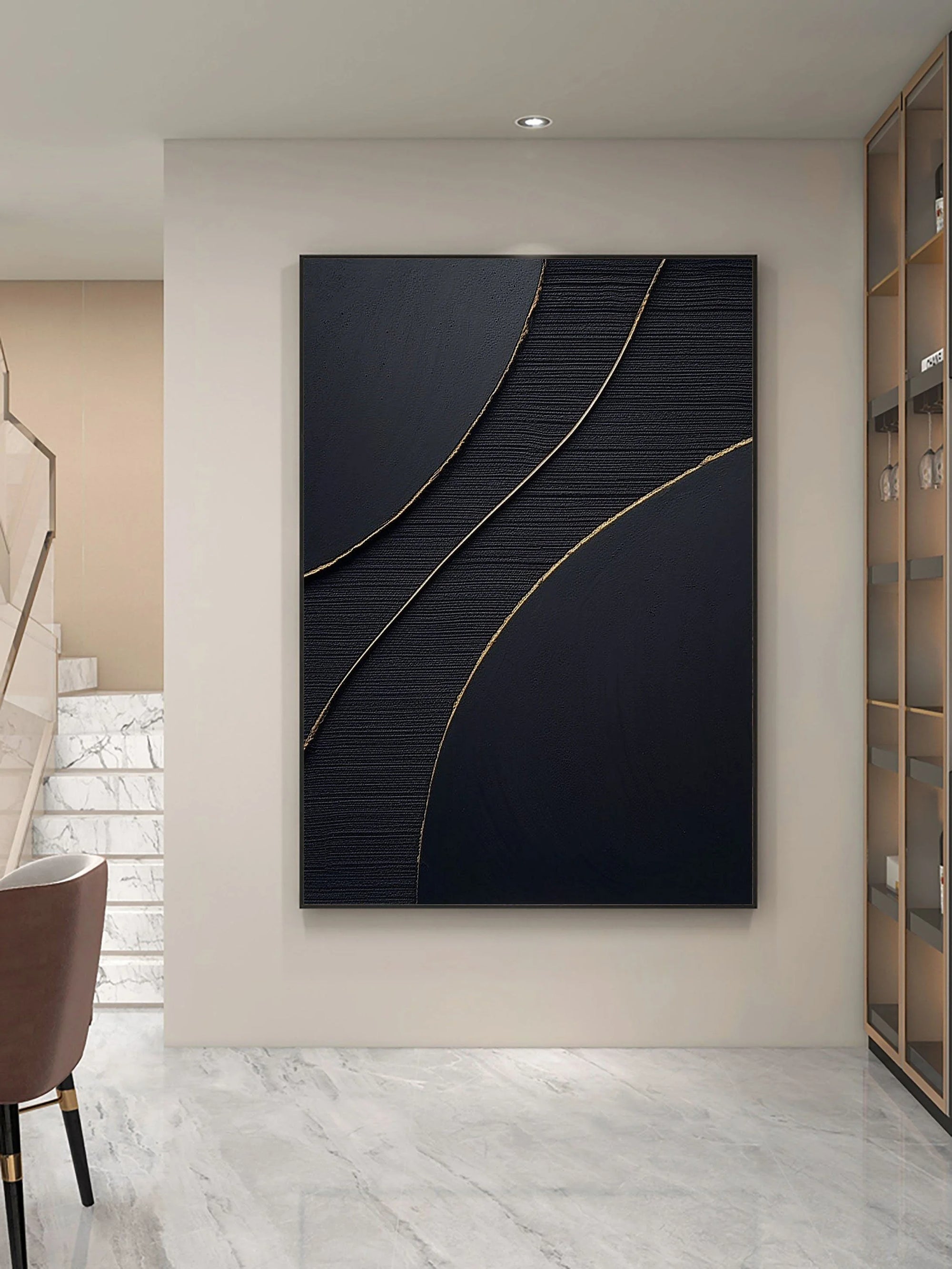 Multicolor Line Flow Canvas Painting For Home Decoration - Artwallpainting