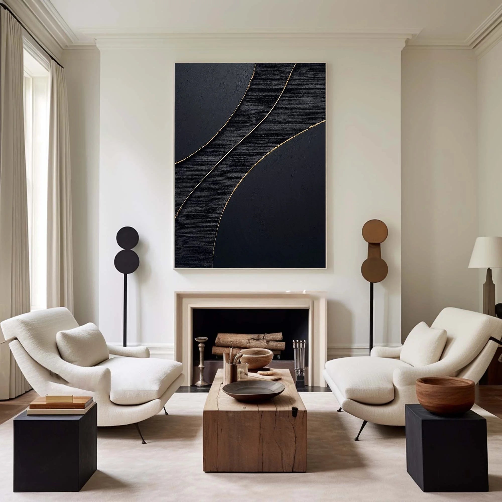 Multicolor Line Flow Canvas Painting For Home Decoration - Artwallpainting