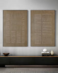Multicolor Linear Balance Textured Abstract Canvas Duo Set Of 2 - Artwallpainting