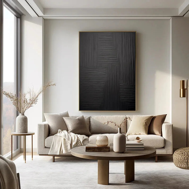 Multicolor Linear Elegance - Textured Abstract Wall Art - Artwallpainting