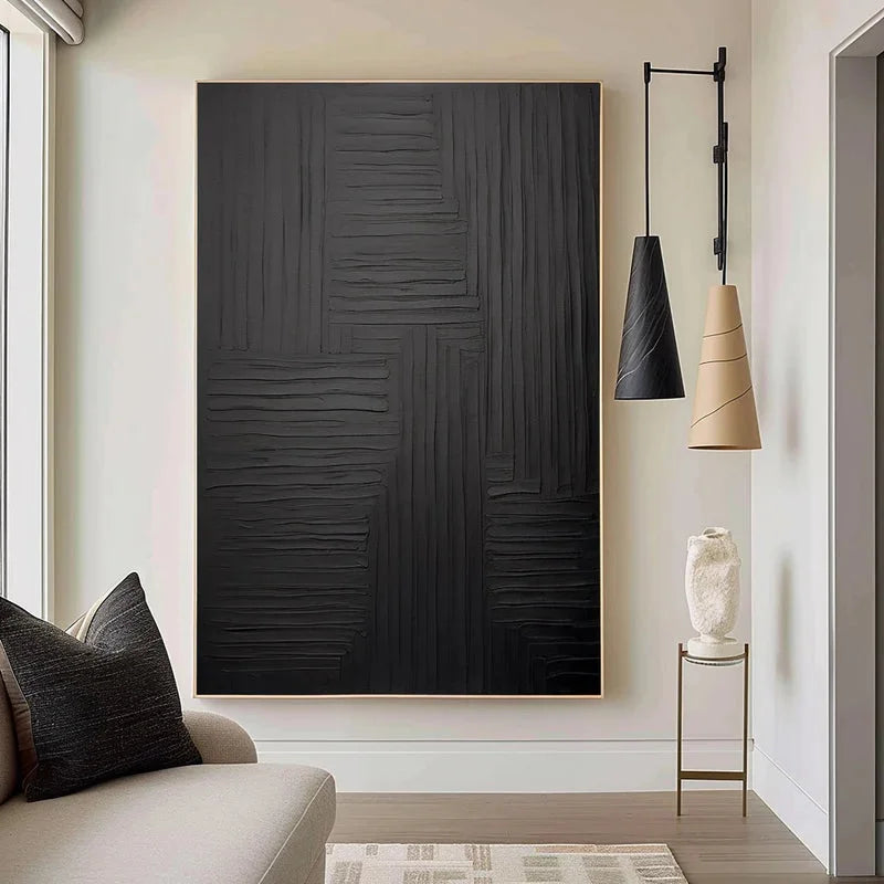 Multicolor Linear Elegance - Textured Abstract Wall Art - Artwallpainting