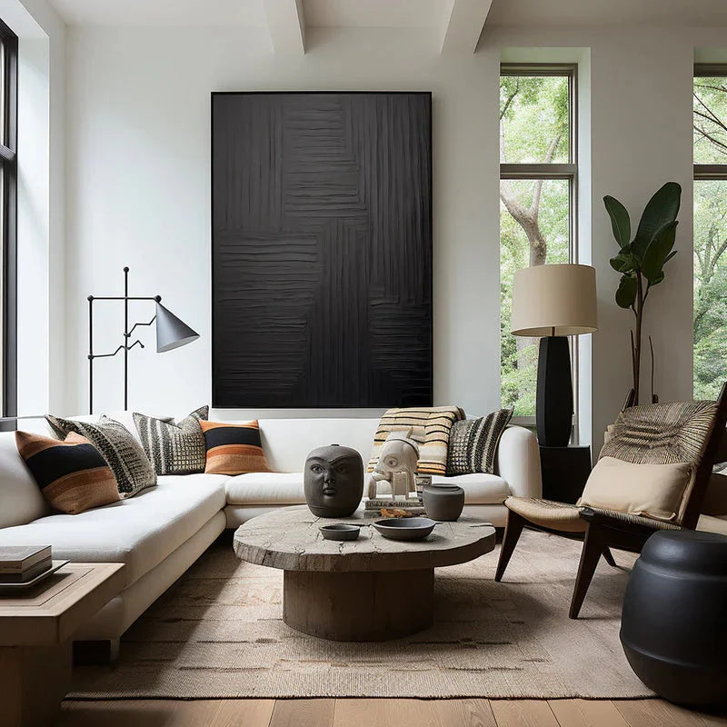 Multicolor Linear Elegance - Textured Abstract Wall Art - Artwallpainting