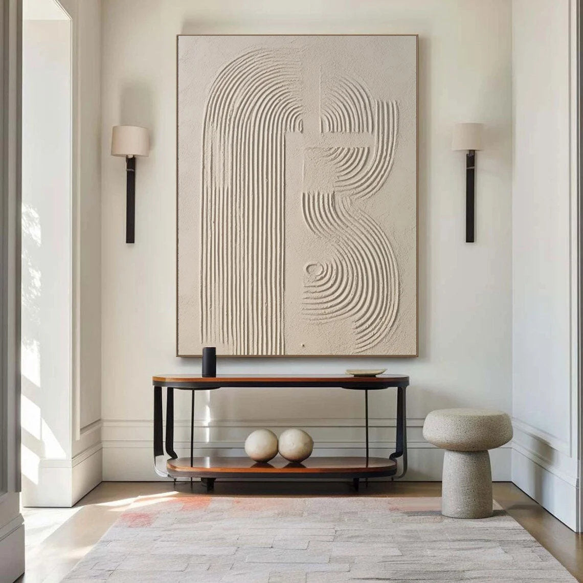 Multicolor Linear Harmony In Sandstone - Artwallpainting