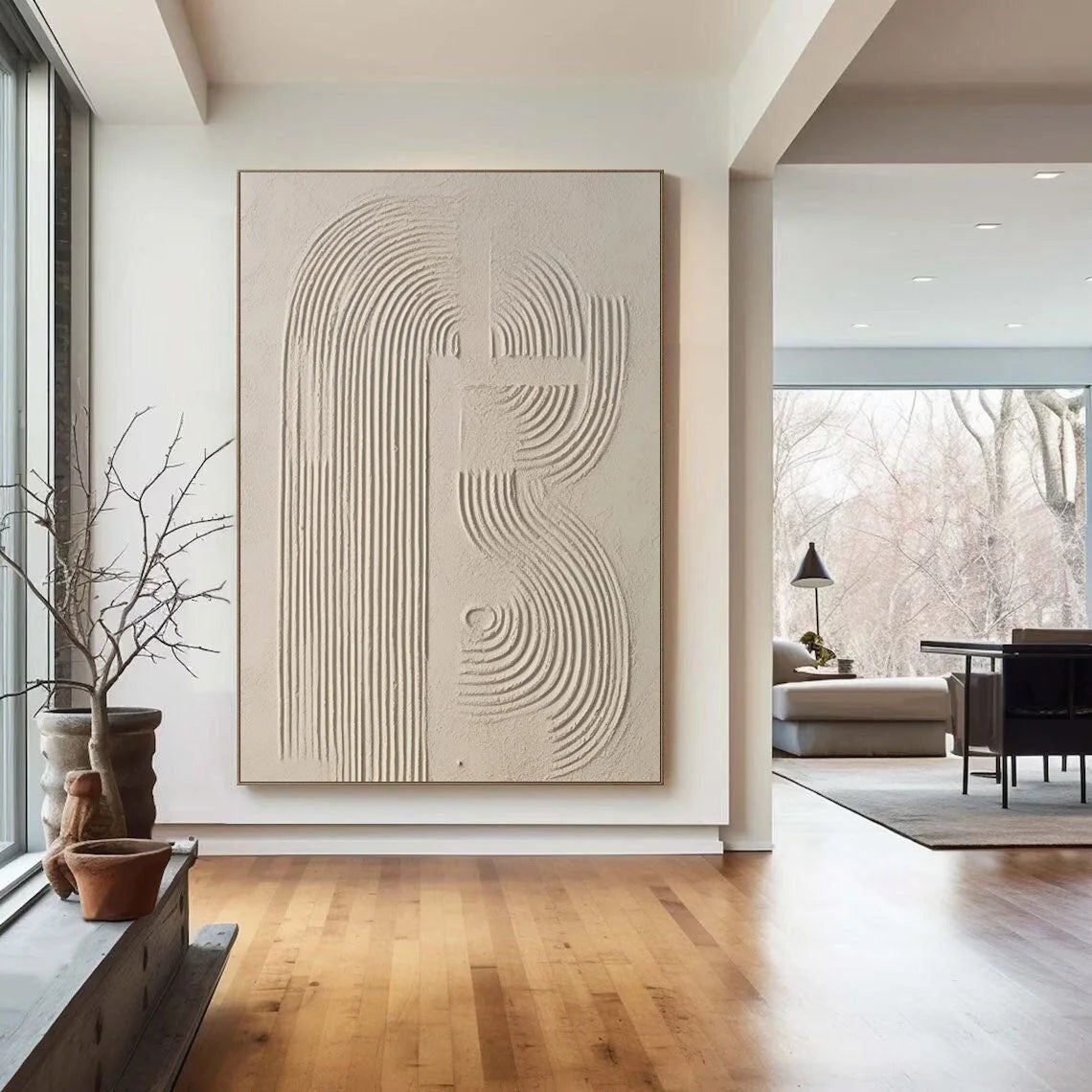 Multicolor Linear Harmony In Sandstone - Artwallpainting