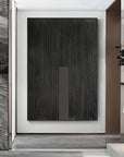 Multicolor Linear Minimalist Canvas With Vertical Accent - Artwallpainting