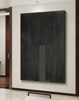 Multicolor Linear Minimalist Canvas With Vertical Accent - Artwallpainting