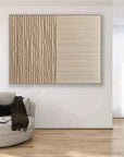 Multicolor Lines Of Silence - Minimalist Wabi-Sabi Textured Oil Painting - Artwallpainting