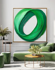 Multicolor Loop Of Light - Abstract Oil Painting For Minimalist Modern Wall Art - Artwallpainting