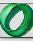 Multicolor Loop Of Light - Abstract Oil Painting For Minimalist Modern Wall Art - Artwallpainting