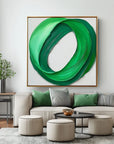 Multicolor Loop Of Light - Abstract Oil Painting For Minimalist Modern Wall Art - Artwallpainting