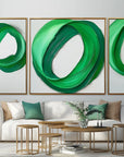 Multicolor Loop Of Light - Abstract Oil Painting For Minimalist Modern Wall Art - Artwallpainting
