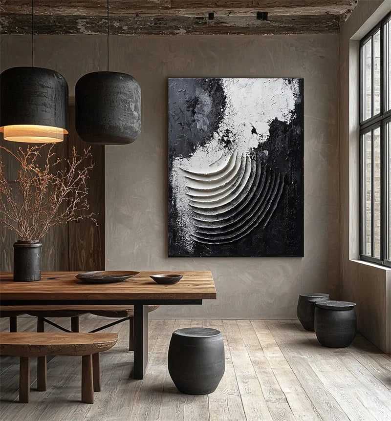 Multicolor Lunar Crescendo Canvas Painting For Home Decoration - Artwallpainting