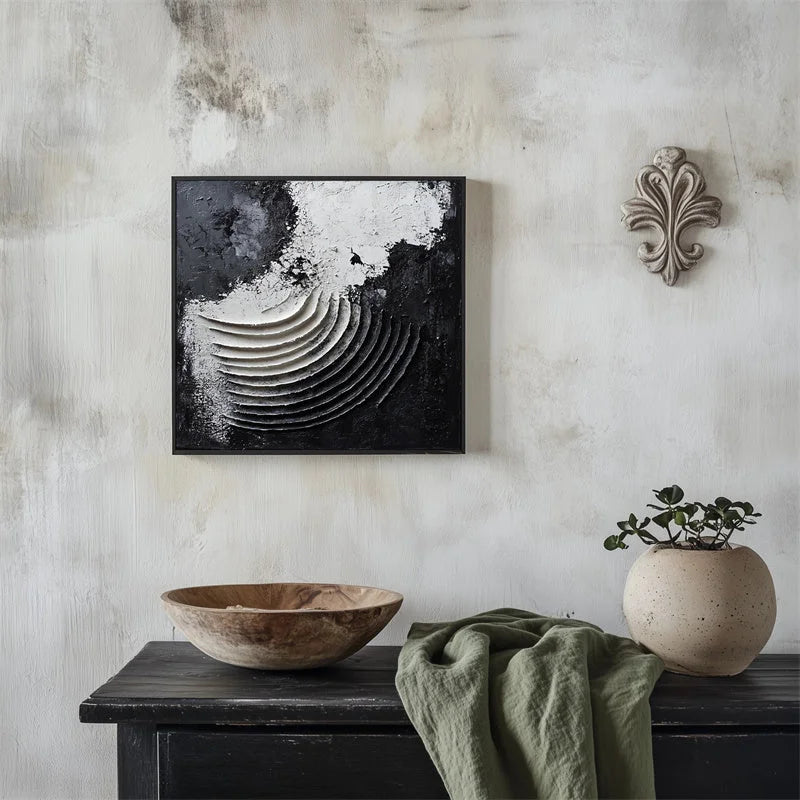 Multicolor Lunar Crescendo Canvas Painting For Home Decoration - Artwallpainting