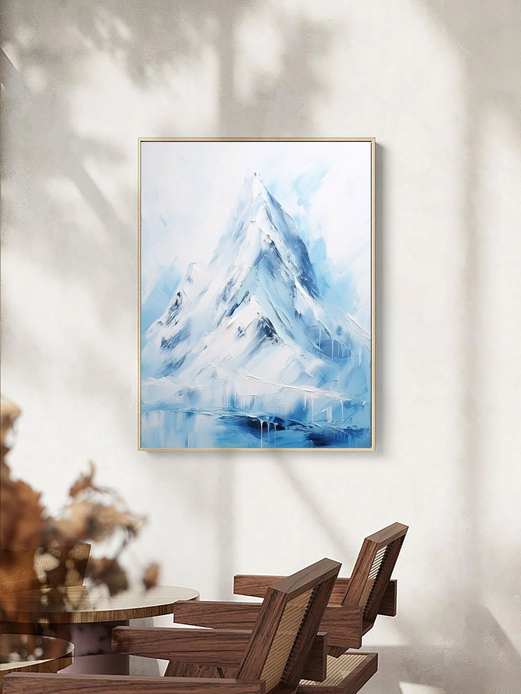 Multicolor Majestic Peaks Abstract Mountain Landscape - Artwallpainting