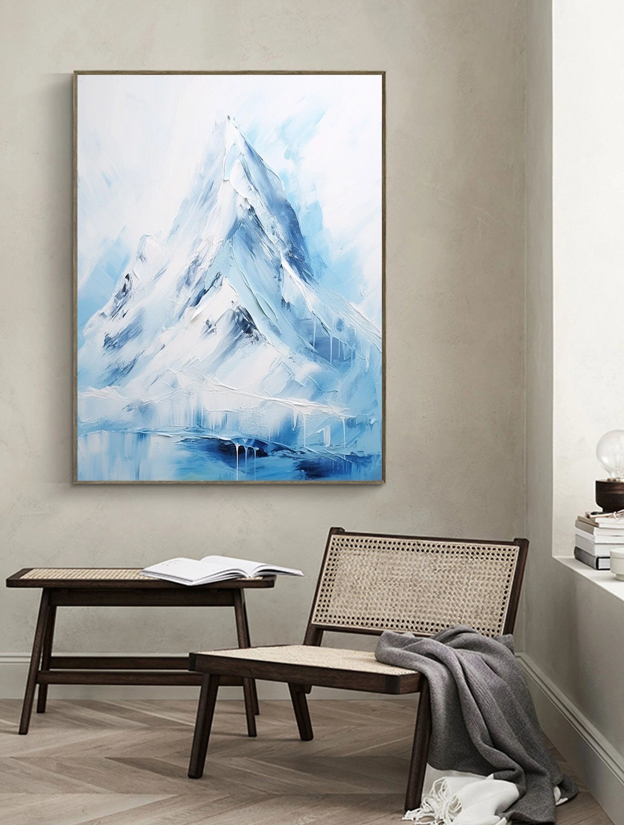 Multicolor Majestic Peaks Abstract Mountain Landscape - Artwallpainting