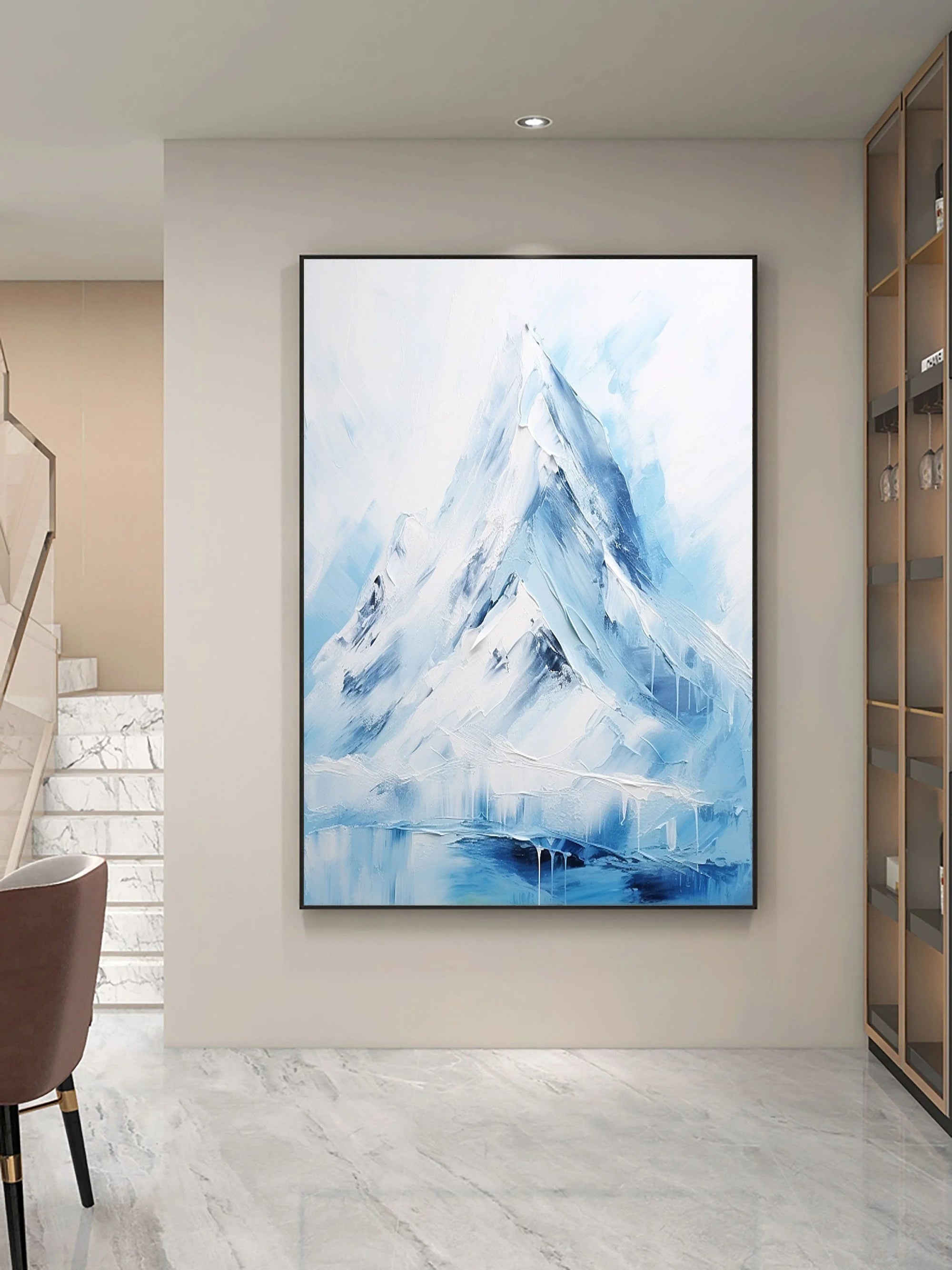 Multicolor Majestic Peaks Abstract Mountain Landscape - Artwallpainting