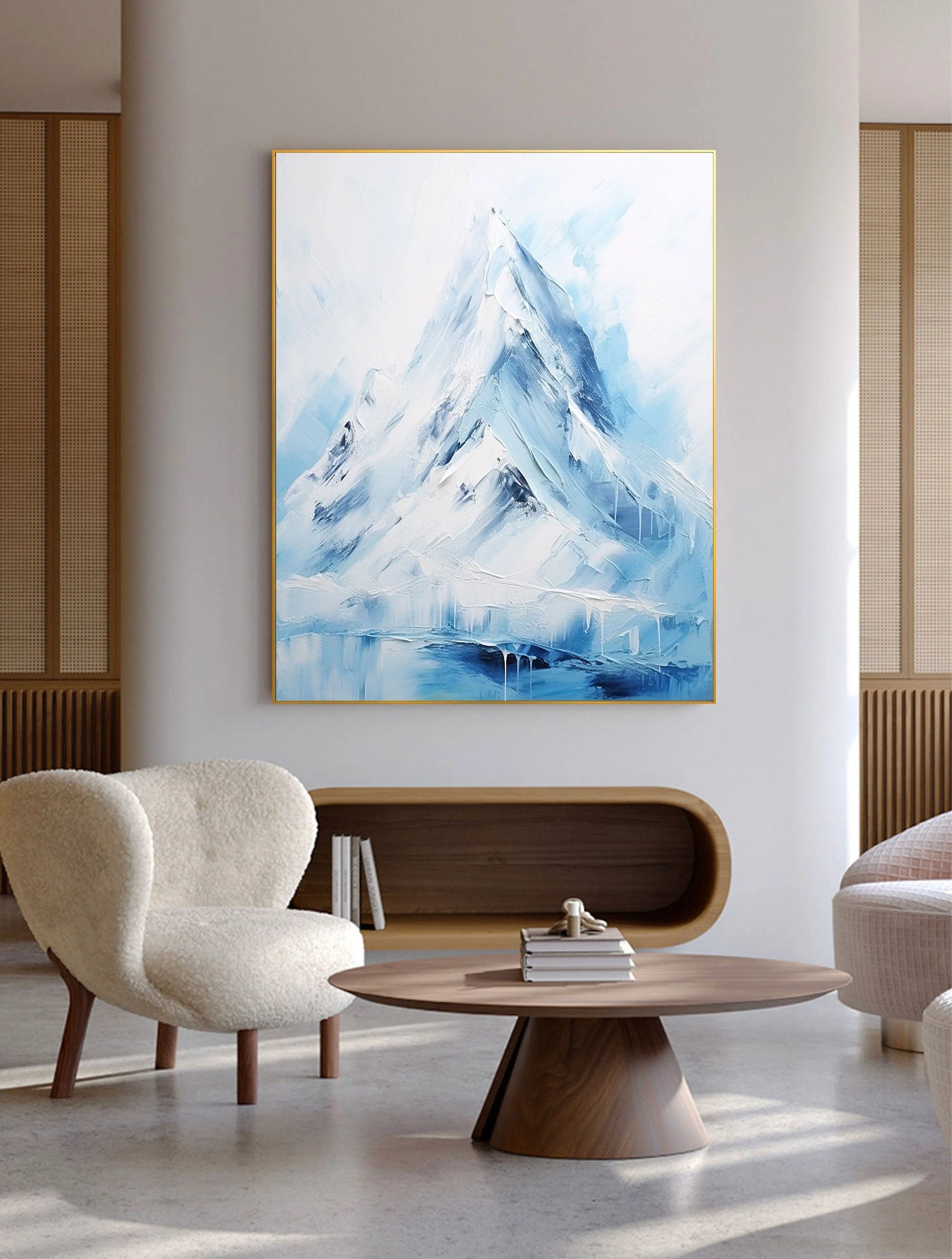 Multicolor Majestic Peaks Abstract Mountain Landscape - Artwallpainting