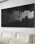 Multicolor Midnight Echo Textured Abstract Canvas Art - Artwallpainting