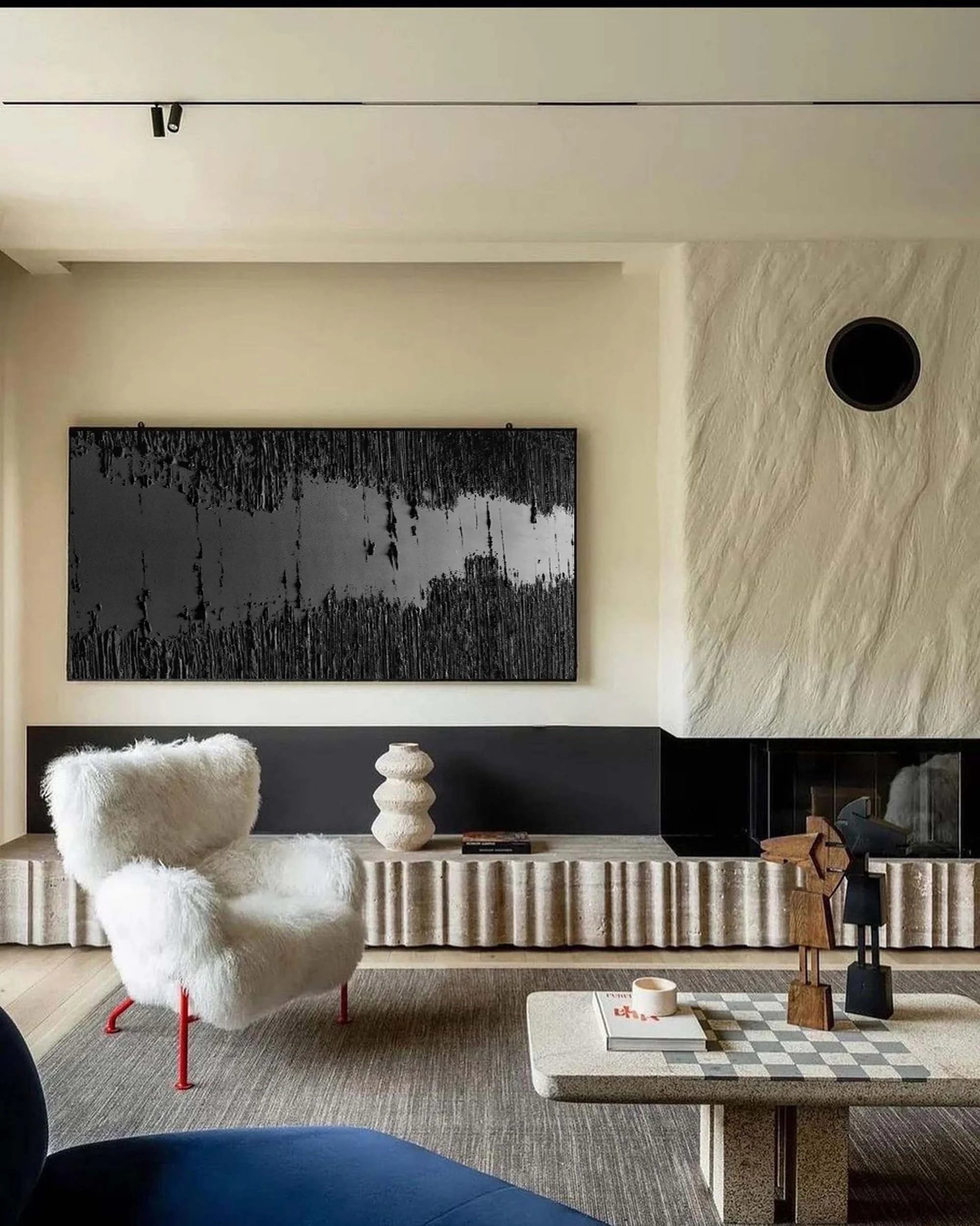 Multicolor Midnight Echo Textured Abstract Canvas Art - Artwallpainting