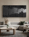 Multicolor Midnight Echo Textured Abstract Canvas Art - Artwallpainting