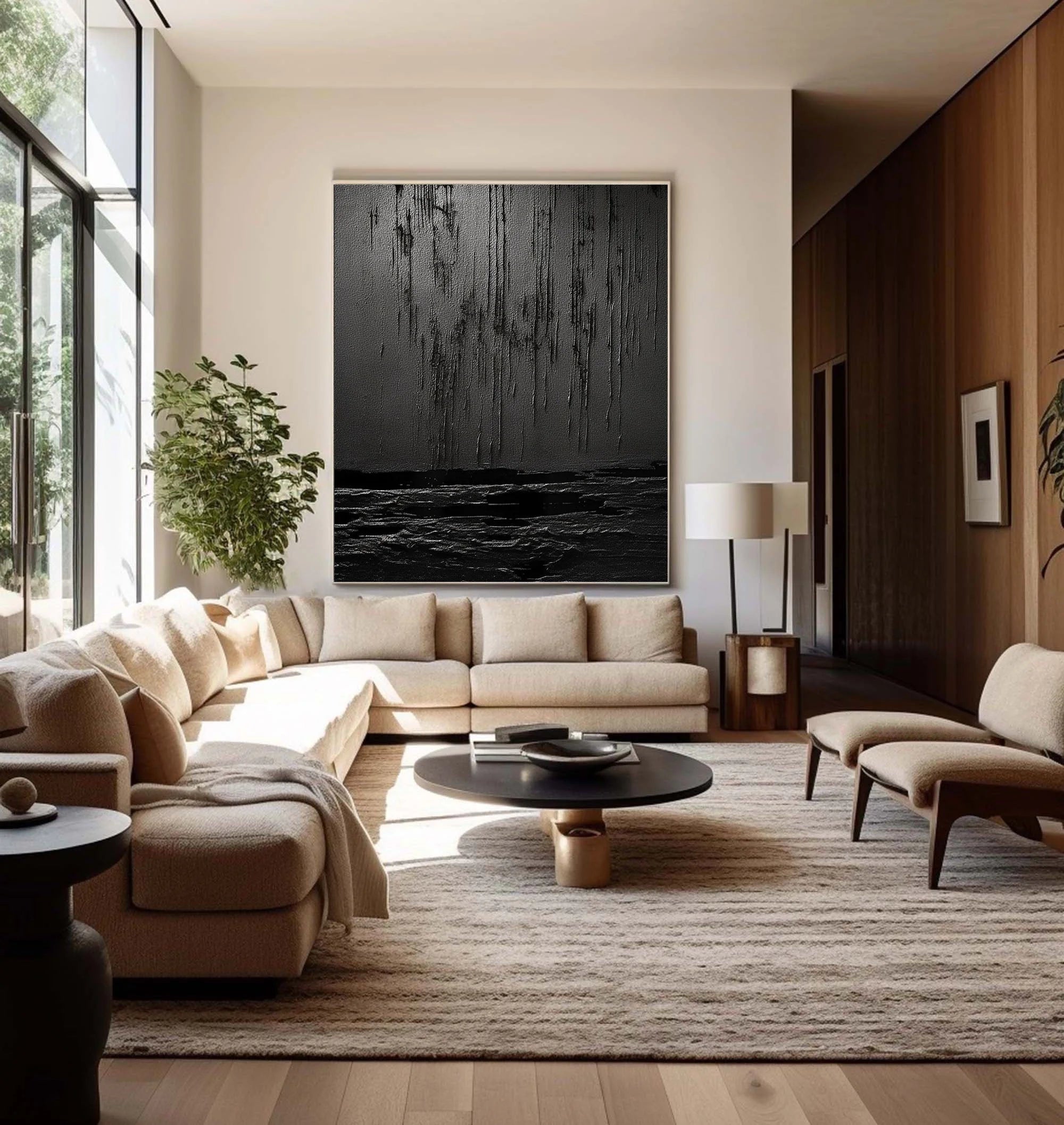 Multicolor Midnight Echoes Canvas Painting For Home Decoration - Artwallpainting