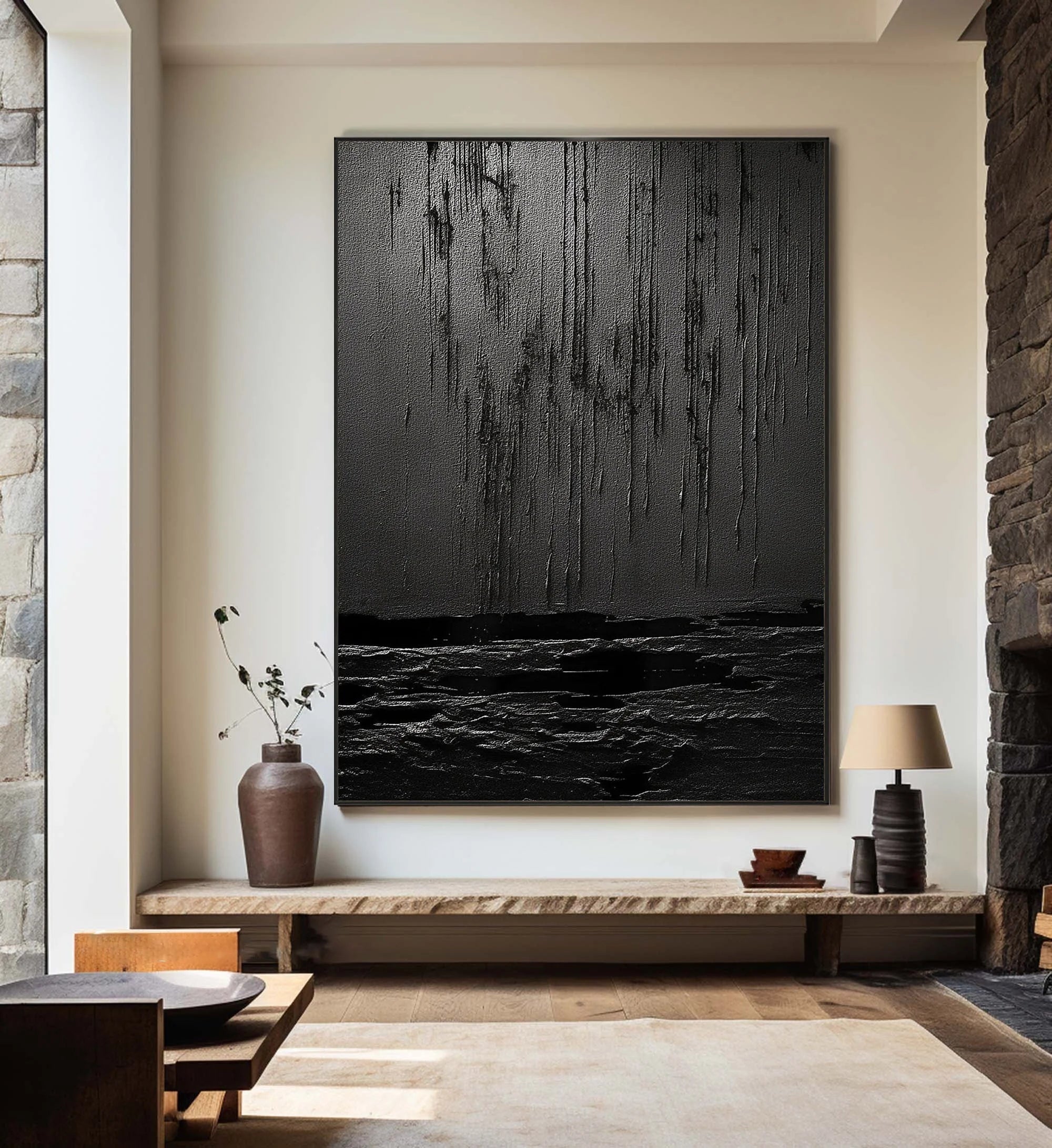 Multicolor Midnight Echoes Canvas Painting For Home Decoration - Artwallpainting
