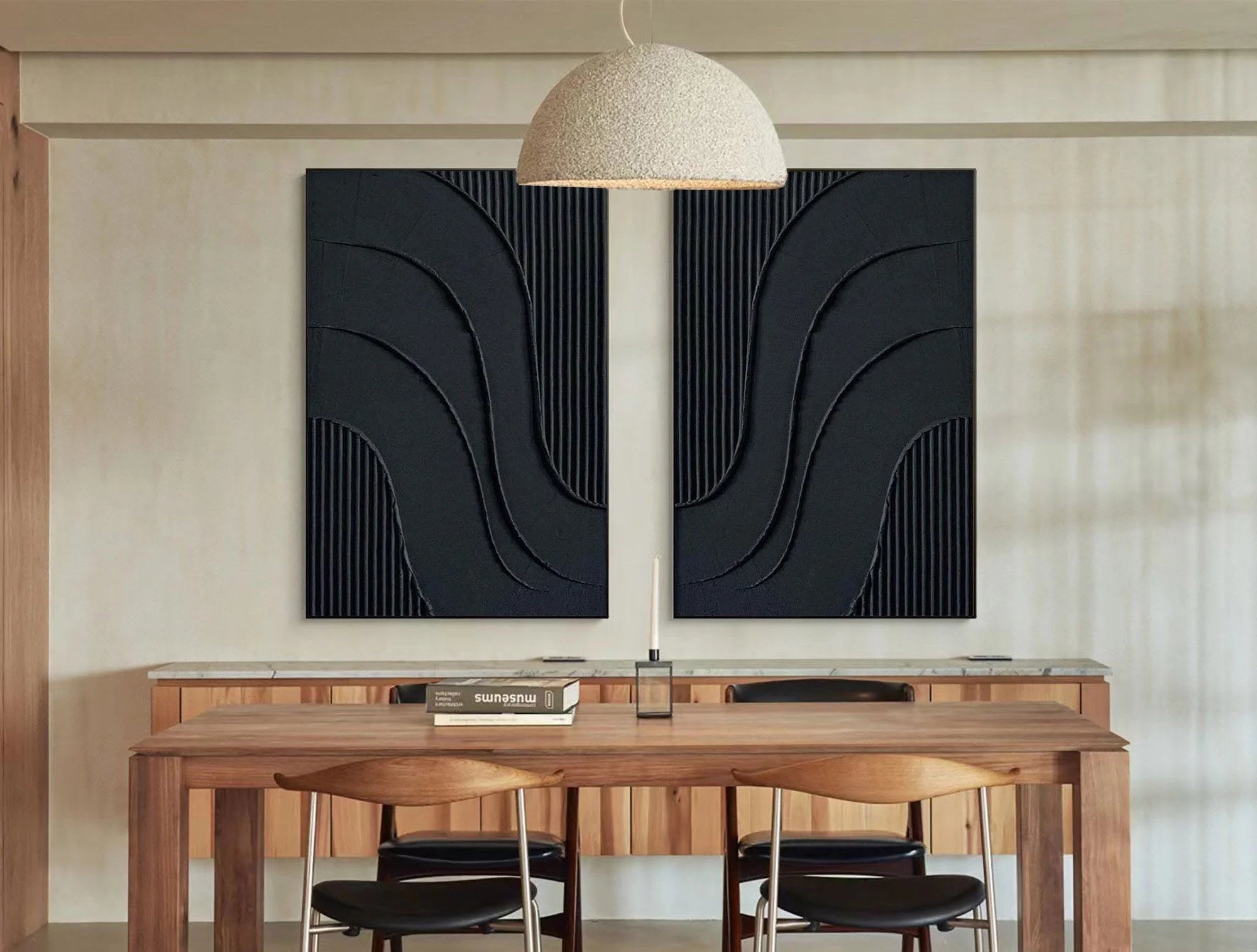 Multicolor Midnight Flow Abstract Textured Canvas Duo Set Of 2 - Artwallpainting