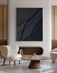 Multicolor Midnight Flow Abstract Textured Canvas Wall Art - Artwallpainting