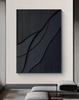 Multicolor Midnight Flow Abstract Textured Canvas Wall Art - Artwallpainting