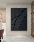 Multicolor Midnight Flow Abstract Textured Canvas Wall Art - Artwallpainting