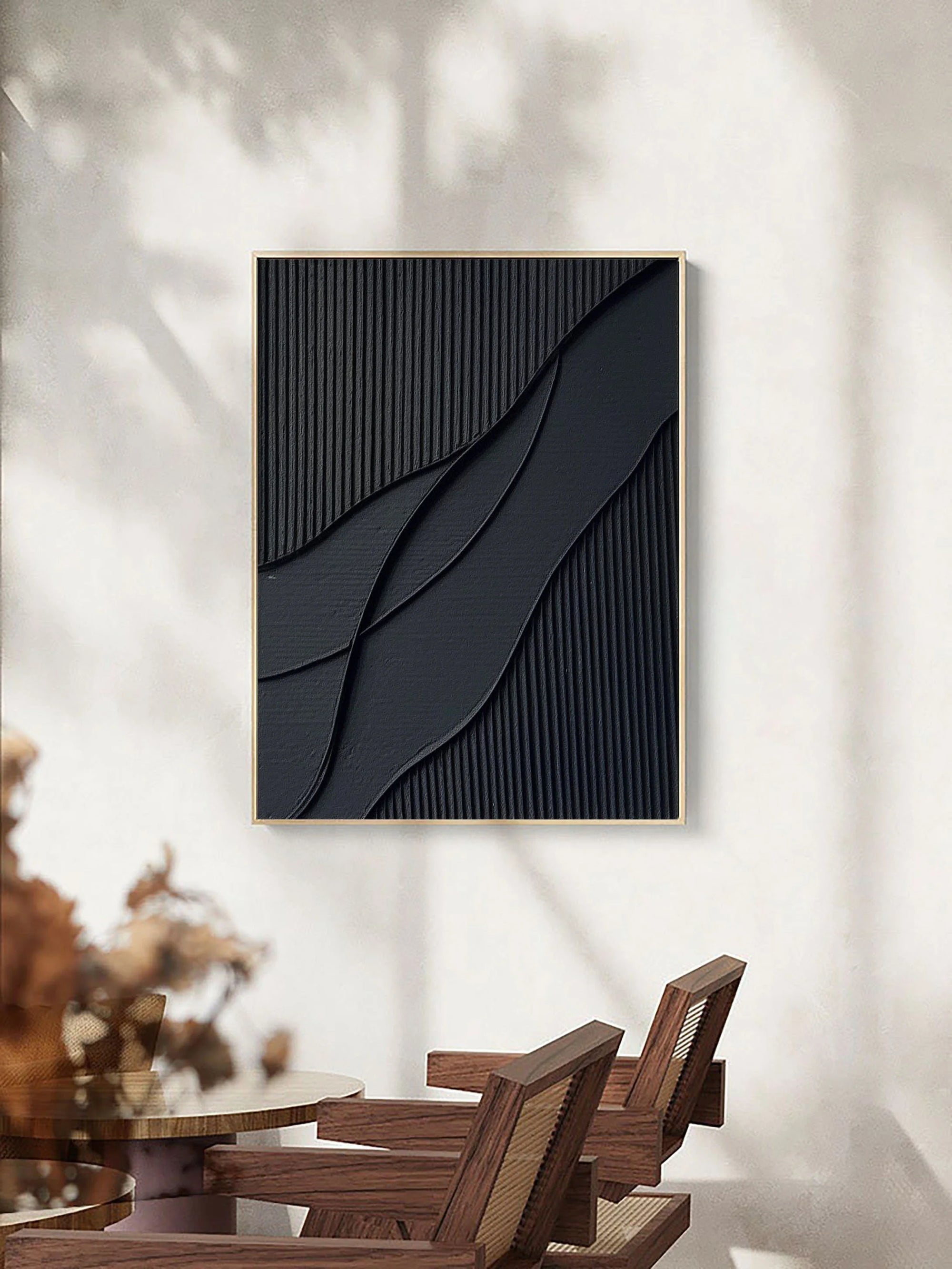 Multicolor Midnight Flow Abstract Textured Canvas Wall Art - Artwallpainting