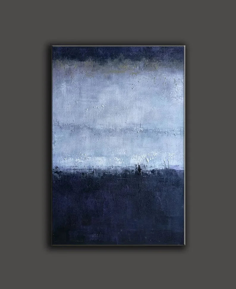Multicolor Midnight Haze-Vertical Abstract Texture Tranquil Style Wall Art - Artwallpainting