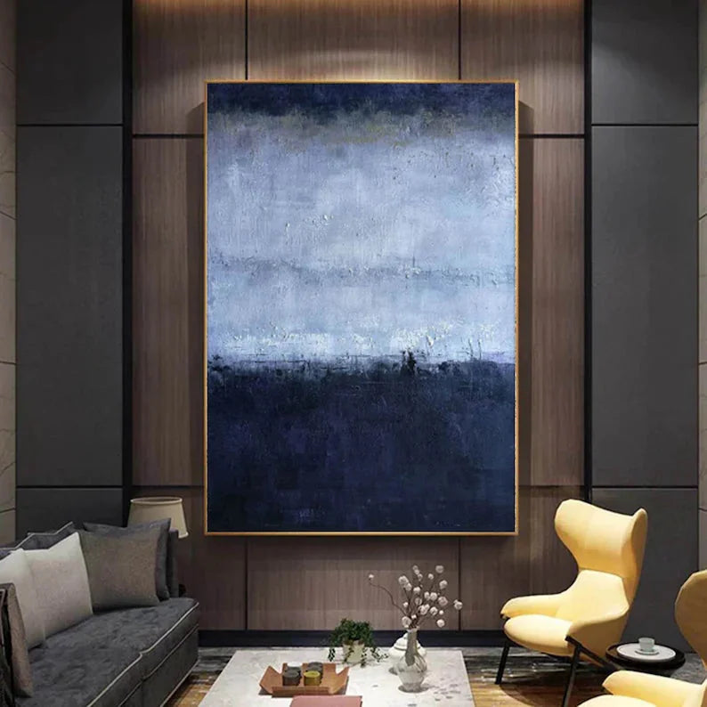 Multicolor Midnight Haze-Vertical Abstract Texture Tranquil Style Wall Art - Artwallpainting