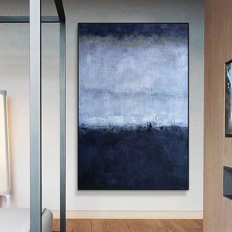 Multicolor Midnight Haze-Vertical Abstract Texture Tranquil Style Wall Art - Artwallpainting