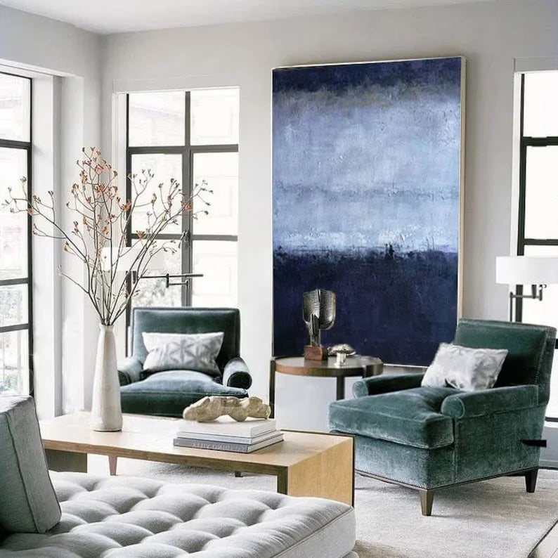 Multicolor Midnight Haze-Vertical Abstract Texture Tranquil Style Wall Art - Artwallpainting