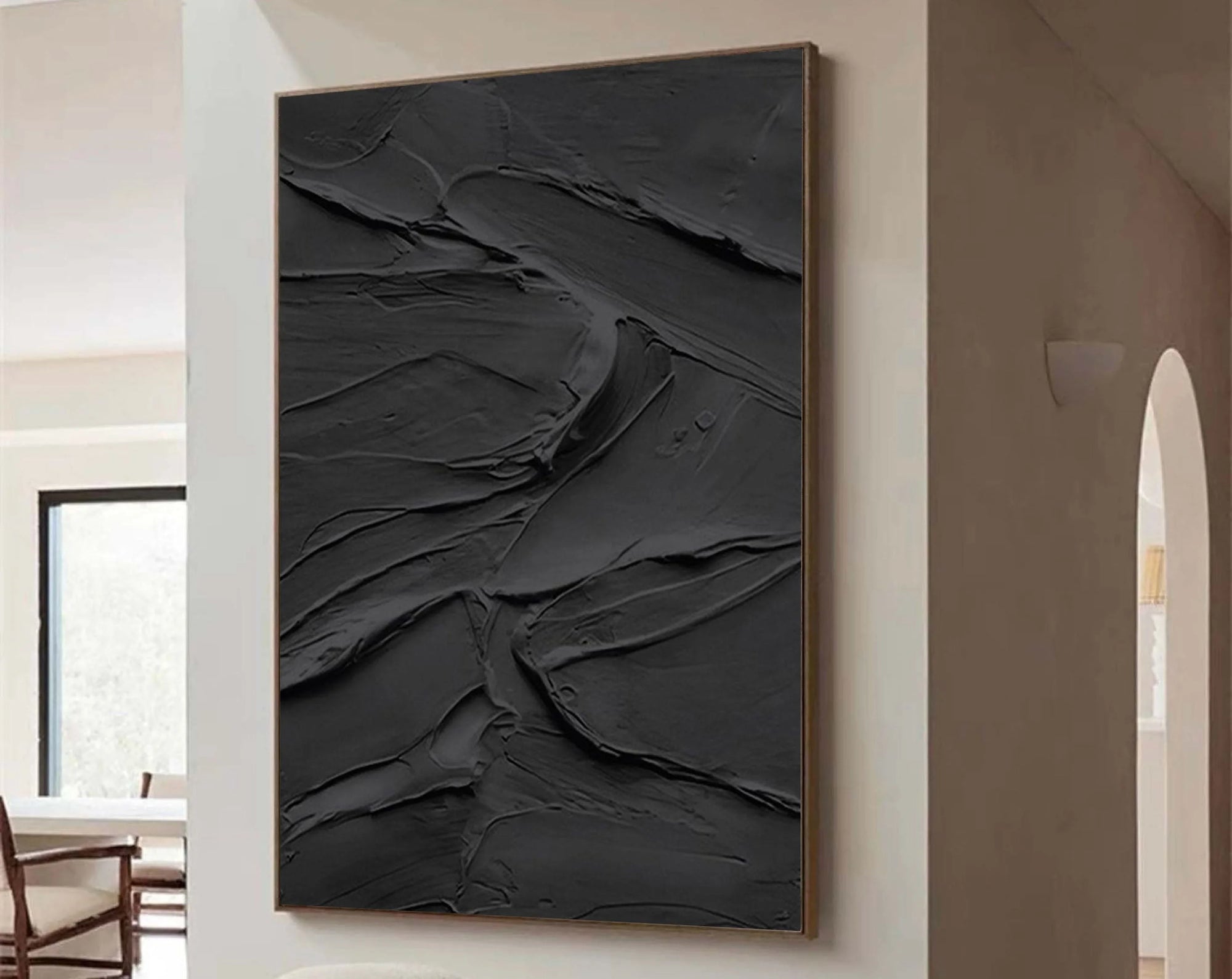 Multicolor Midnight Layers Textured Abstract Wall Art - Artwallpainting