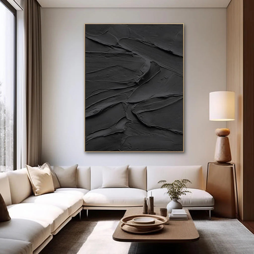 Multicolor Midnight Layers Textured Abstract Wall Art - Artwallpainting