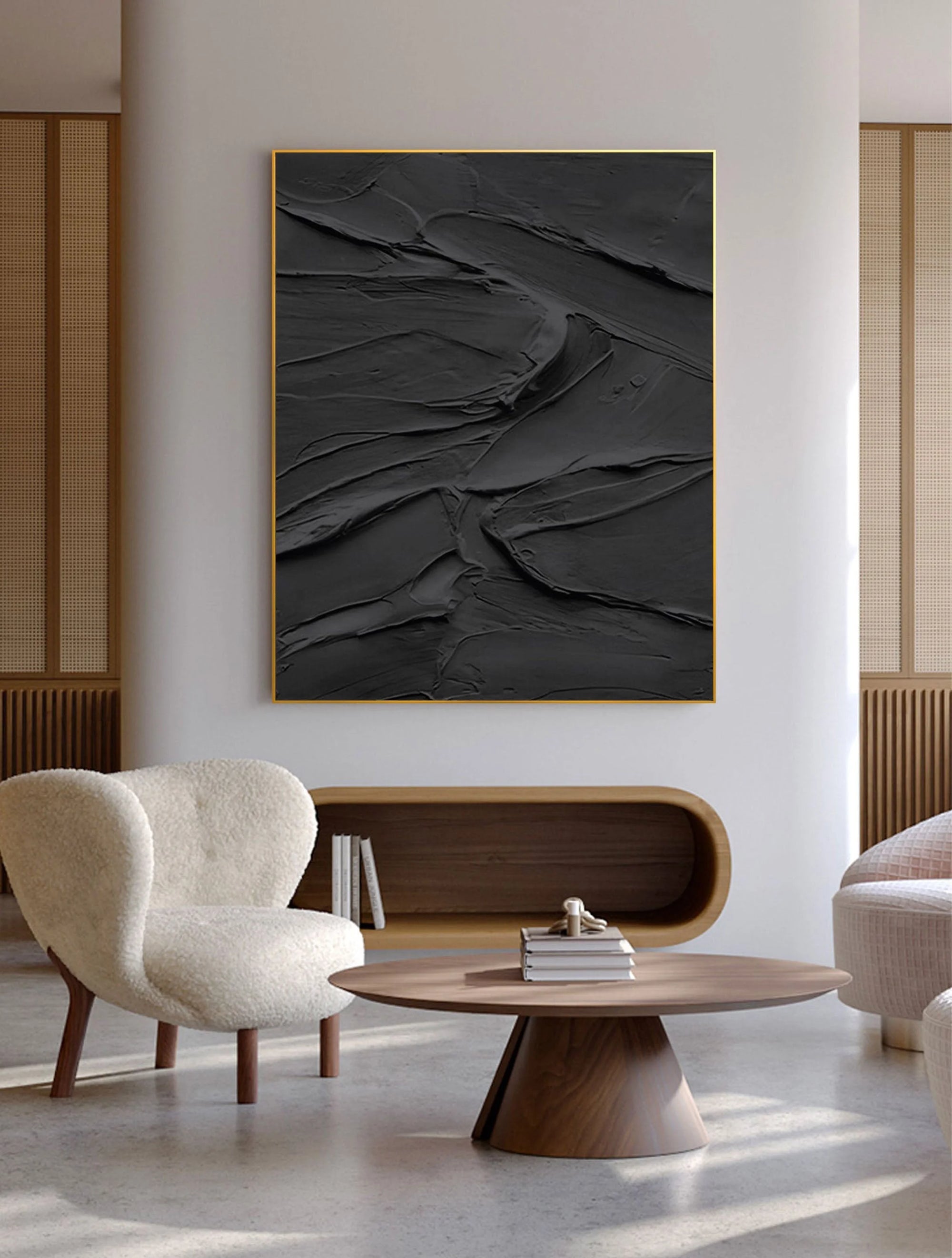 Multicolor Midnight Layers Textured Abstract Wall Art - Artwallpainting
