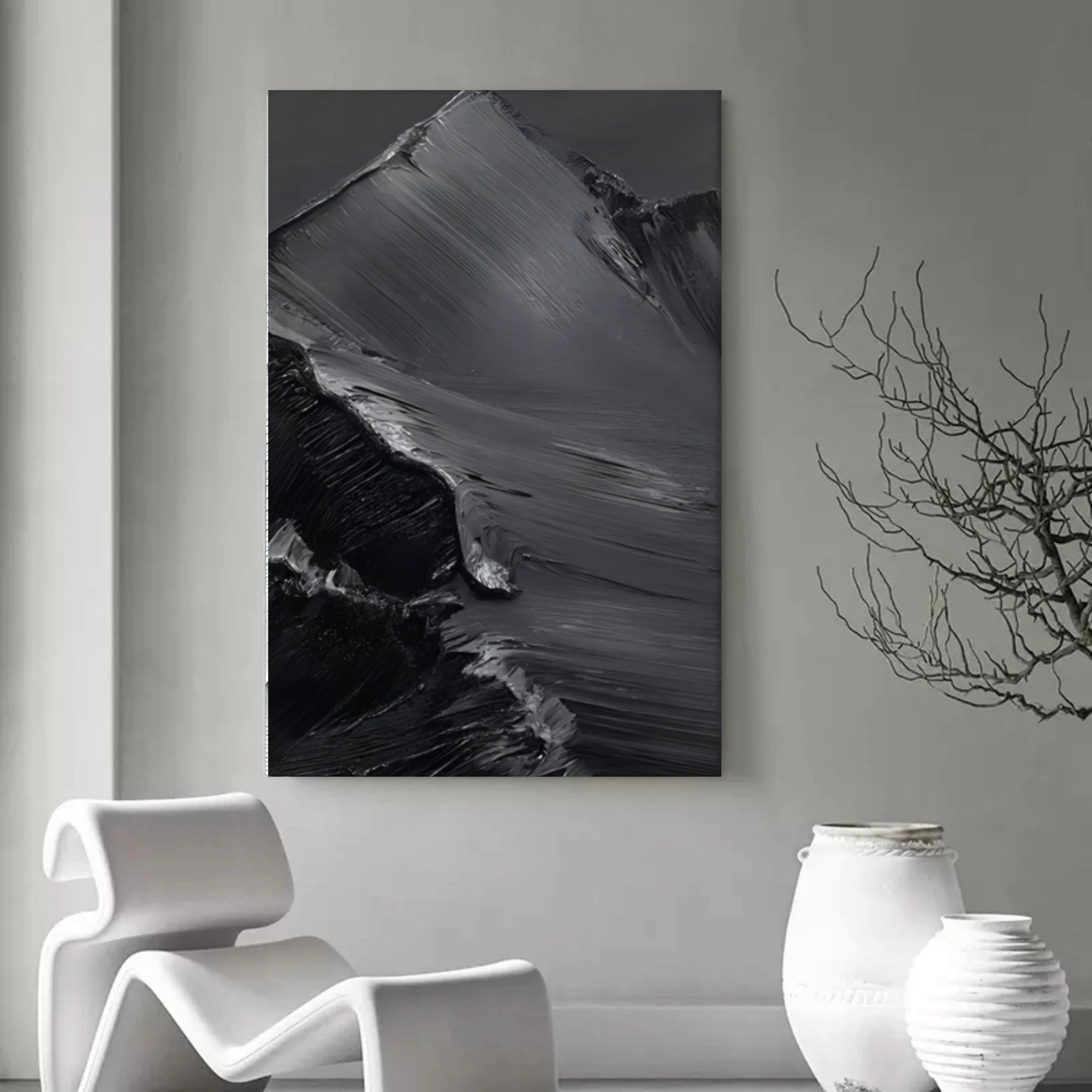 Multicolor Midnight Peaks Vertical Art - Artwallpainting