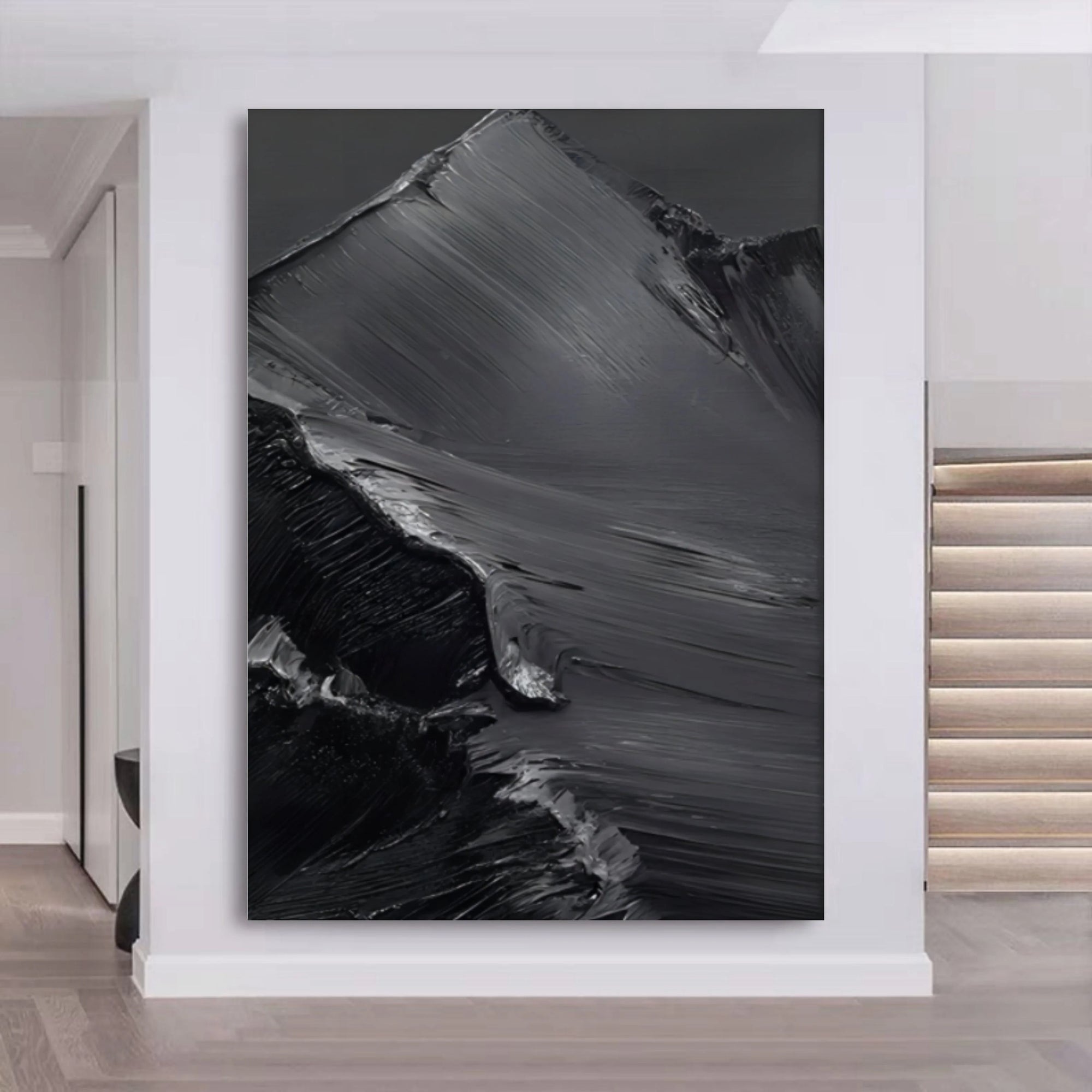 Multicolor Midnight Peaks Vertical Art - Artwallpainting