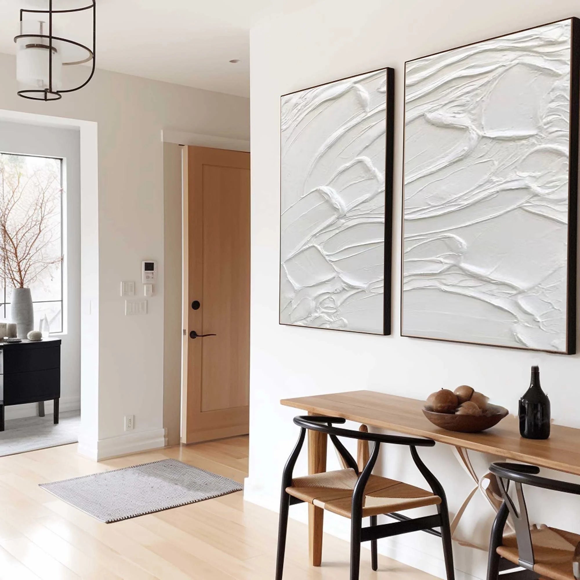 Multicolor Minimalist Abstract Painting Set Of 2 - Artwallpainting