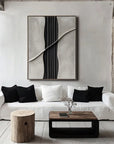 Multicolor Minimalist Abstract Textured Wall Art - Modern Neutral Vertical Canvas - Artwallpainting