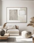 Multicolor Minimalist Balance-Abstract Wall Art Featuring Light Gray Geometric Shapes And Rectangles - Artwallpainting