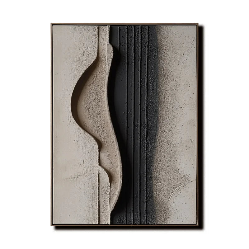 Multicolor Minimalist Beige And Textured Wall Art - Modern Abstract Canvas - Artwallpainting